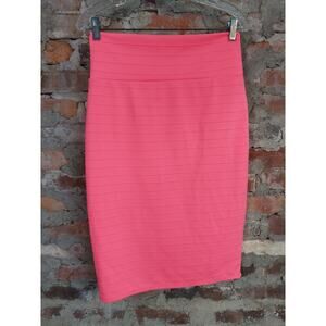 New Neon Pink Skirt Womens Sz XL Bodycon Bandage bl